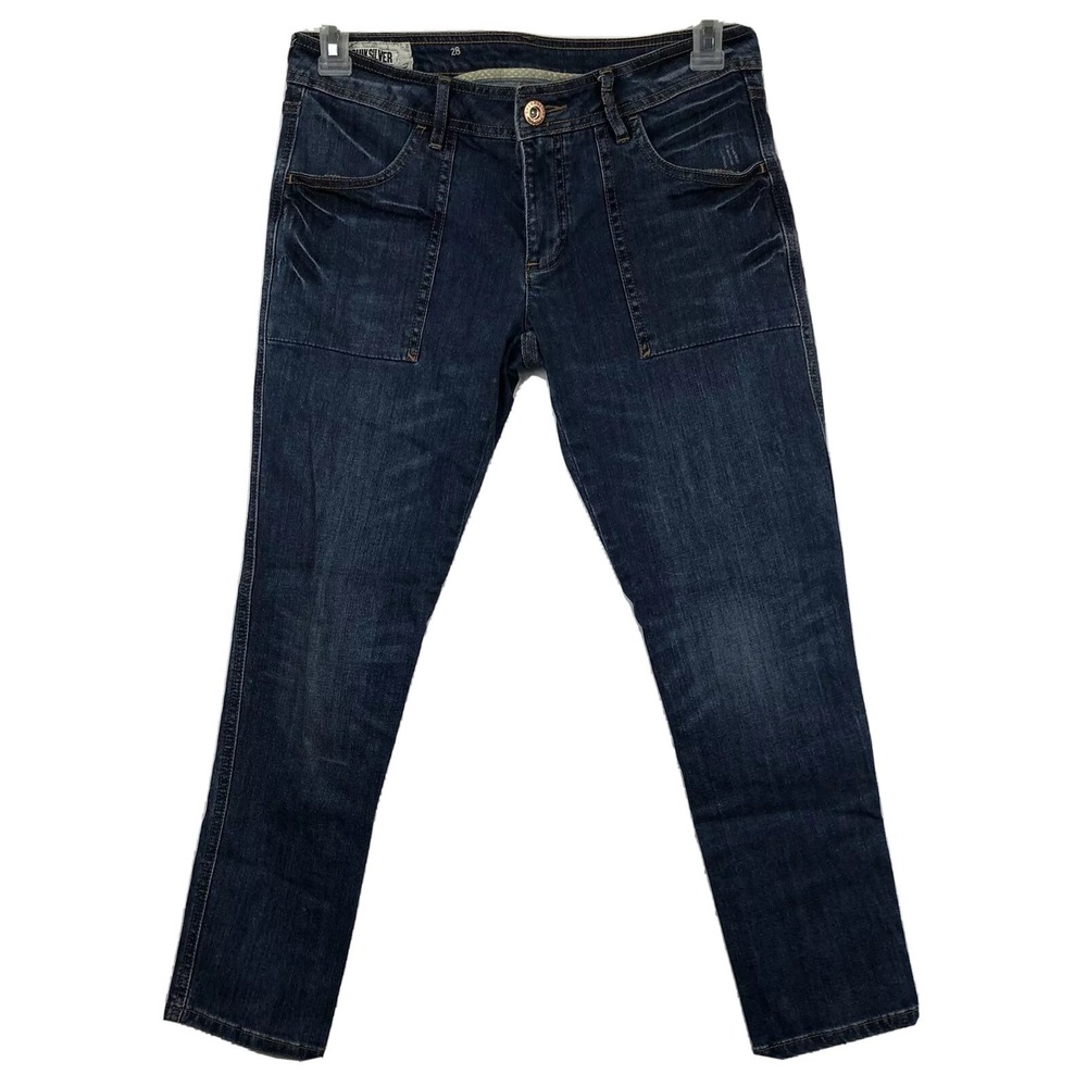 Quicksilver Women's blue Jeans Size 28 Capri Cropped Pants Denim Skinny‎ (BL)